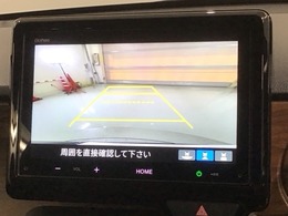 リバースギアに入れるだけで後方の表示へ切り替わります。夜間や雨の日の駐車も楽になりますよ。