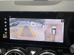 【全周囲モニター】を装備しております。全周囲カメラで危険察知。狭い駐車場でも安心して駐車できますね。