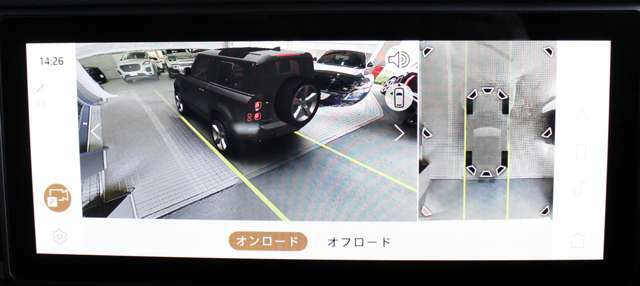 車の周囲360°のオーバーヘッドビューをタッチスクリーンに表示。同時にいくつかのビューを映し出し、タッチスクリーンの表示と音で障害物との距離をお伝えします。駐車の苦手な方も安心の機能です。