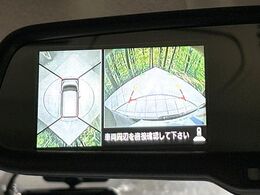 【アラウンドビューモニター】専用のカメラにより、上から見下ろしたような視点で360度クルマの周囲を確認することができます☆死角部分も確認しやすく、狭い場所での切り返しや駐車もスムーズに行えます。