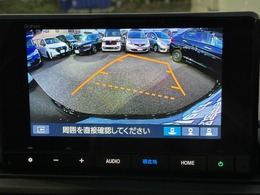 後方確認はオマカセのリアカメラ付です。雨天時や夜間のバック駐車時などで特に視界の安全確認に役立ちます。