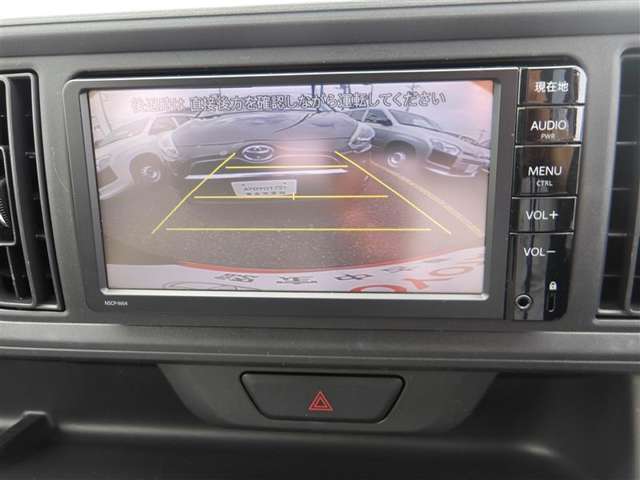 バックモニター装備！駐車時等に活躍♪　ガイドライン付きで、自信が無くても　O.K（＾＾）　一度体験すると、無くてはならないものですよ☆