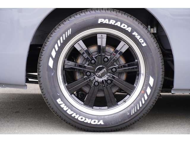 DynastyVELVET17inV9アルミ！拘りの鏡面リム！YOKOHAMAパラダホワイトレタータイヤ！