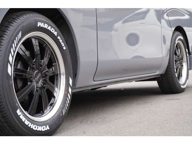 DynastyVELVET17inV9アルミ！拘りの鏡面リム！YOKOHAMAパラダホワイトレタータイヤ！