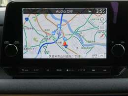 メーカーライン装着の9インチ大型モニターのメモリーナビ付きです。知らない場所にお出かけの際には非常に活躍します。このナビゲーションも日産の中古車保証の対象となります。