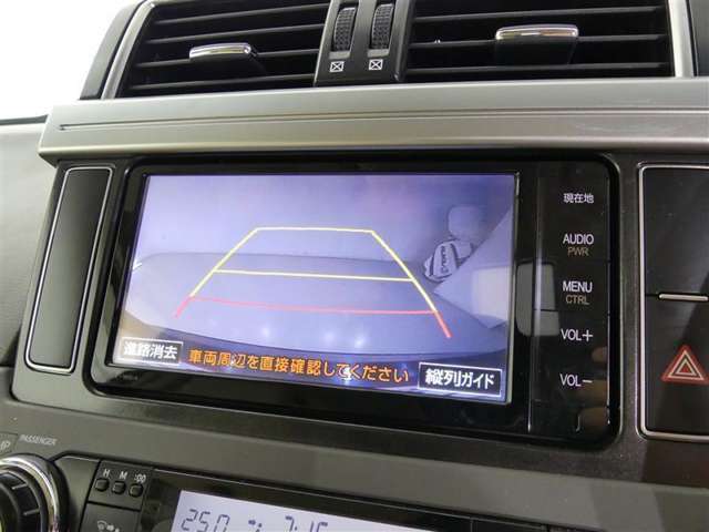 車庫入れや駐車で威力を発揮するのがバックモニター！ナビディスプレイに後ろの様子が映し出されるから安心です。