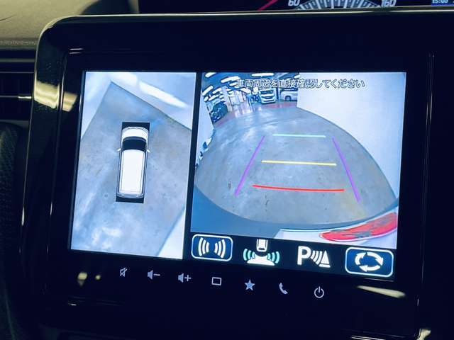 「全方位モニター」　まるで鳥の目線！？後ろだけでなく360°の様子が確認できます！