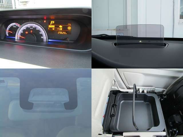 運転席に必要な情報をフロントガラスにカラーで映し出されるので、メーターパネルを見なくても視線の先で確認をすることができます。