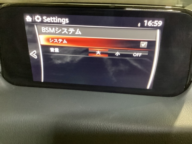 後方左右の死角に入ってしまった車両をセンサーが感知しドライバーにお知らせしてくれるブラインドスポットモニタリングシステム。高速の合流などでも安心できます。