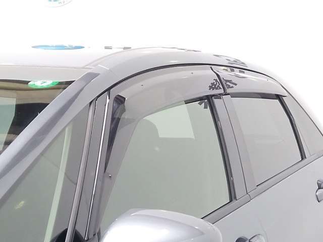 車内の空気の入れ替えだけでなく、雨天時の雨の入り込みや紫外線防止にも役立つドアバイザー装着済みです。