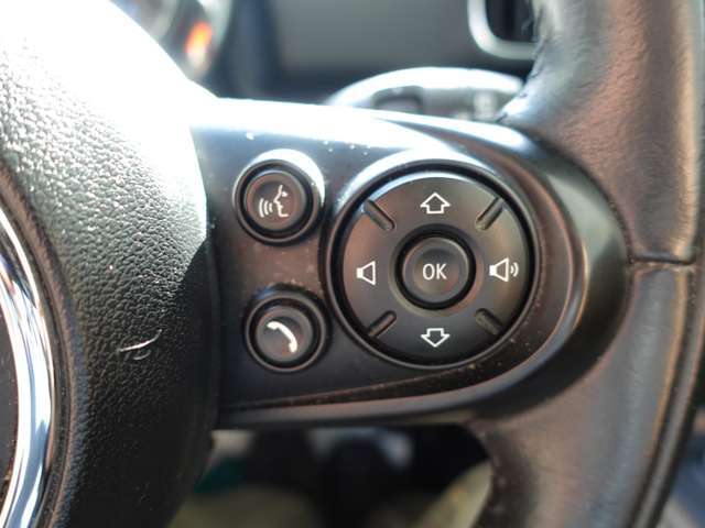 ステアリングにてオーディオ等の操作可能です。