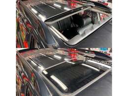 メーカーオプション電動サンルーフ装着されております♪サンルーフ全開にしますと運転席・助手席の頭上クリアランスが広がり解放感が違います！チルトアップ機能も装着されておりますので、換気される際も便利です♪