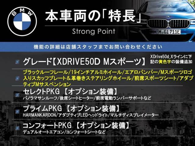 本車両の主な特徴をまとめました。上記の他にもお伝えしきれない魅力がございます。是非お気軽にお問い合わせ下さい。