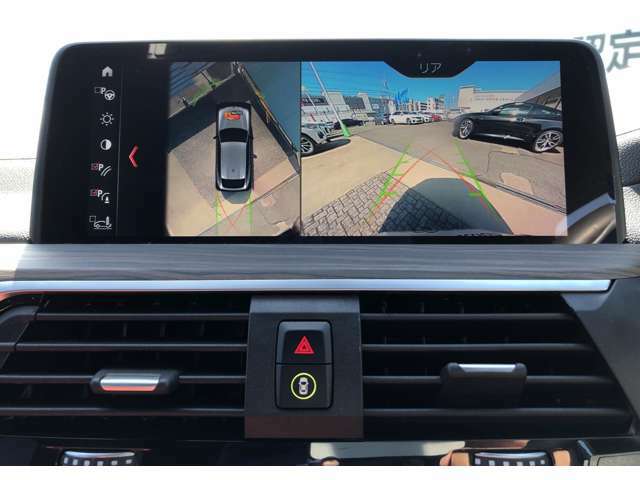 駐車する際は、パーキングヘルプラインと障害物マーク表示機能付のリアビューカメラがスマートな車庫入れをサポートします！障害物との距離を信号音と画面表示でお知らせするので安全かつ正確に駐車できます。