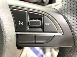 【クルーズコントロール】高速道路もラクラク走行。アクセルを離しても一定速度で走行ができ、長距離運転時の負担を軽減！加速・減速も簡単なスイッチ操作で調整できます。