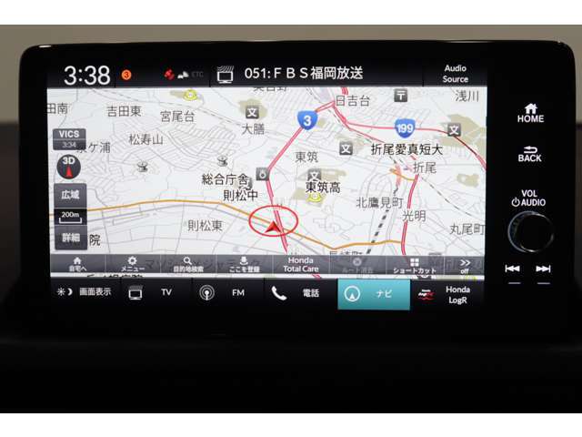 【メモリーナビ】遠方へのドライブも安心ですね！　フルセグ/Bluetooth/USB/バックカメラ