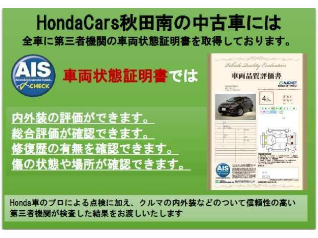 車両品質評価書がございますのでご安心ください。