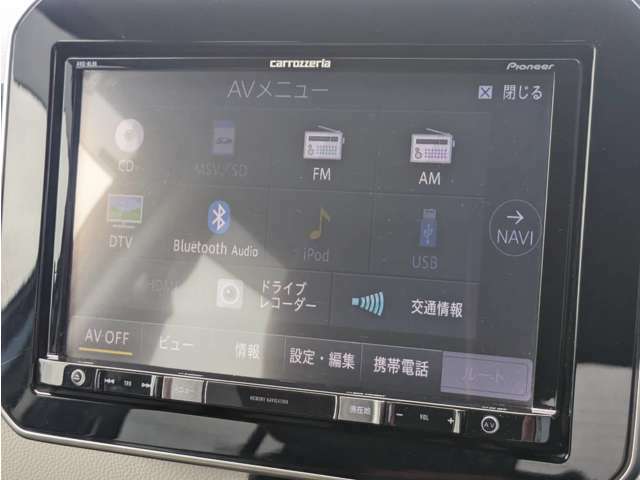 8インチナビ/型式【AVIC-RL99】/フルセグTV/Bluetooth/SD/DVD/CD/バックモニター