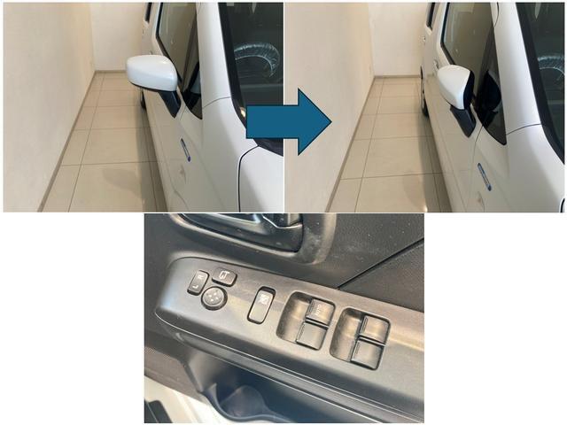 電動格納式リモコンドアミラー。運転席からボタン一つで開閉操作が可能です。