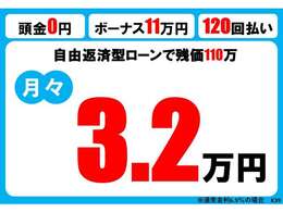 お得に乗り出せるお支払いプランをご提案しております！こちらは金利6.9％でのお支払いプランです。さらに低金利でのご利用プランもご提案しております！