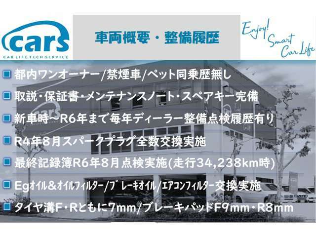 新車時より毎年1年点検も欠かさずディーラーにて整備が行われてきた車両です！直近でも8月にディーラーで12カ月点検が実施されたばかりです！