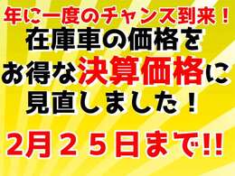 年に1度のお得なセール開催中！そろそろ買い替え時期のお客様もそうでないお客様も、軽ガーデンでは今が買い時です！是非この機会にご来店下さい！