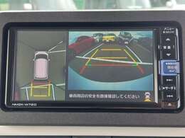【パノラマモニター】クルマを真上から見下ろした視点で駐車をサポートします！死角からの障害物にいち早く気が付くことができます。