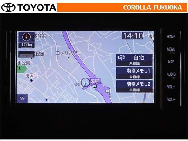 ナビゲーション付です、ナビがあるとやっぱり便利、スムーズに目的地近隣へ行けるのはとても安心します！