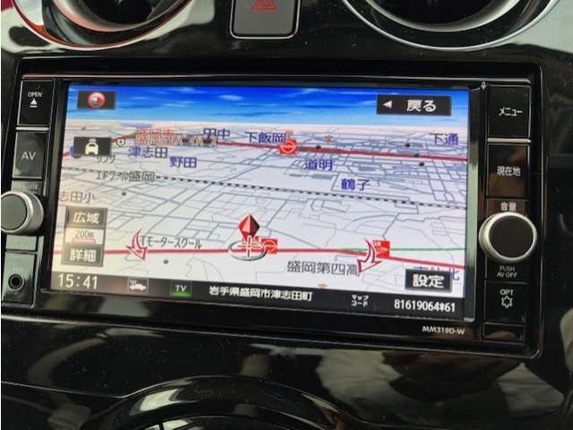 【カーナビゲーション】大変便利なナビ付。多彩な機能がございますのでご不明な点などございましたらお問い合わせくださいませ。