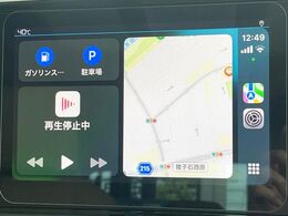 ●Apple　Car　Play：スマホとの有線接続で、ナビ・オーディオ再生などスマホのアプリ機能が画面でも使える便利機能です！