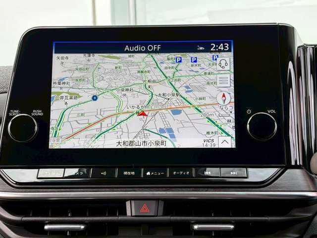 純正9インチナビが装備されております。大きい画面で見やすいです！