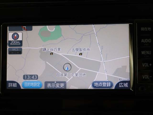 ナビゲーション付き。タッチパネル式で使いやすく、お出かけもラクラクです。