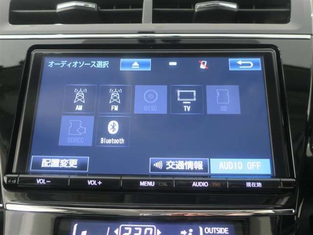 トヨタ純正フルセグTVナビ　AM/FMラジオ　CD/DVD再生　Bluetoothオーディオ　SDオーディオ