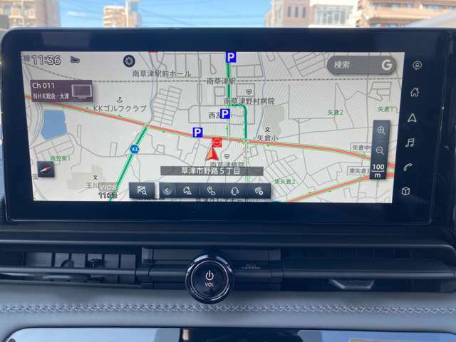 大画面で見やすく操作しやすいナビゲーションです。
