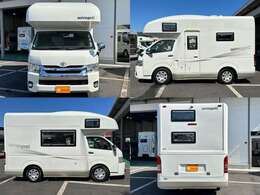 H27　ハイエース　ファンルーチェ製セレンゲティ　乗車定員7名　就寝定員目安6名　車両サイズ498cm×210cm×285cm　ナビ　ETC　Bカメラ　ドライブレコーダー　スマートキー　LEDヘッド