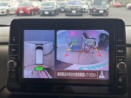 【アラウンドビューモニター】全方位360度バックモニターで安全確認もできます。駐車が苦手な方にもオススメな便利機能です。