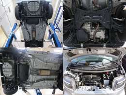 下回りもオイル漏れや目立つサビなどもございません。当社所在地が岐阜県ですが、冬でも雪はほとんど積もらない地域ですので、融雪剤による下回りのサビも心配ございません。