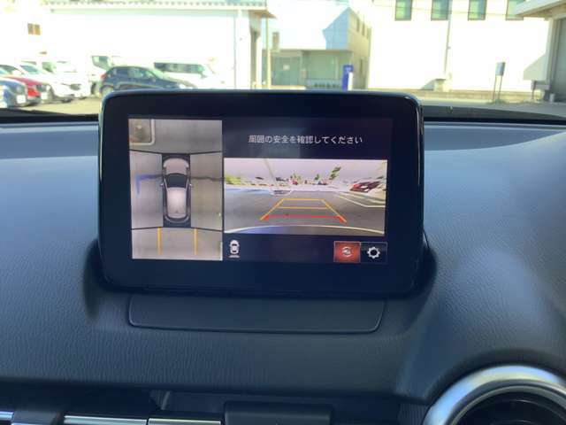 360度ビュ-モニタ-で周囲の安全を確認するお手伝い