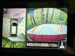 【アラウンドビューモニター】専用のカメラにより、上から見下ろしたような視点で360度クルマの周囲を確認することができます☆死角部分も確認しやすく、狭い場所での切り返しや駐車もスムーズに行えます。