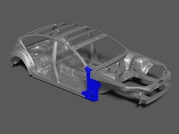 こちらは基本的な車両のレントゲン画像です。赤い部分は交換箇所、青い部分は板金箇所です。詳しくはスタッフまで！！！