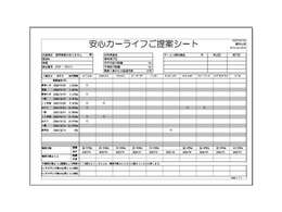 【安心カーライフサポートシート】京滋マツダでは、ご安心いただけるよう、新車をご購入いただいてからの整備歴を明確にしています。