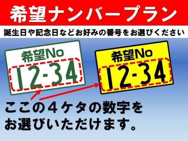 好きなナンバーをつければ、愛車への愛着が沸き、車を大切に使いたくなると思います。あなたにぴったりの素敵な数字を見つけて、愛車をばっちりコーディネイトしてみませんか！