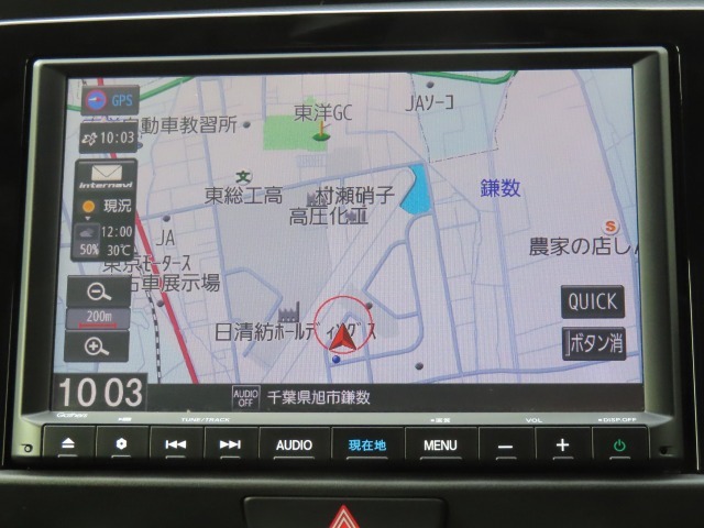 【 ホンダ純正ギャザズ・VXM-205VFEi 】ホンダ純正の8インチメモリーナビが装備されています。