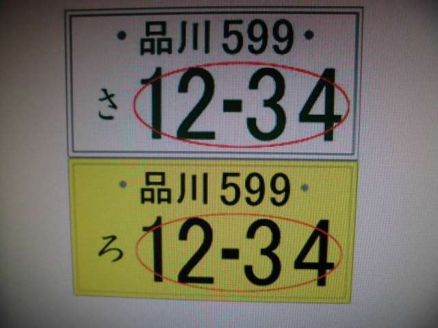 Aプラン画像：☆ご自分のお好きな番号で、気持ちも愛着も倍増！記念日や誕生日など4桁の様々な組み合わせ番号が可能です！＊幾つかのゾロ目番号や続きナンバーに付きましてはくじナンバーとなりますので相談に応じます！