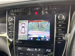 【パノラミックビューモニター】専用のカメラにより、上から見下ろしたような視点で360度クルマの周囲を確認することができます☆死角部分も確認しやすく、狭い場所での切り返しや駐車もスムーズに行えます。