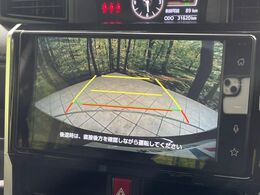 【バックカメラ】駐車時に後方がリアルタイム映像で確認できます。大型商業施設や立体駐車場での駐車時や、夜間のバック時に大活躍！運転スキルに関わらず、今や必須となった装備のひとつです！