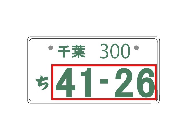 Aプラン画像：赤枠内の四桁の数字をお選び出来ます。