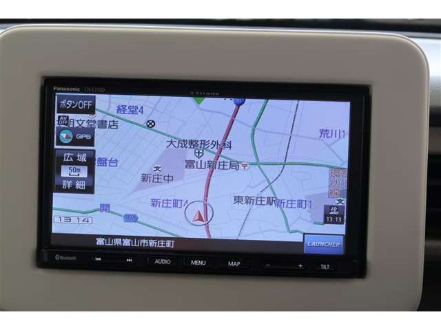 【メモリーナビ】操作はタッチパネルで簡単です。遠出や初めての場所もこれで安心ですね！