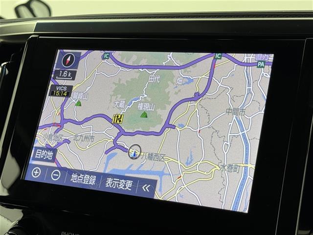 【純正ナビ】専用設計で車内の雰囲気にマッチしたナビが装備されています！利用時のマップ表示は見やすく、いつものドライブがグッと楽しくなります！