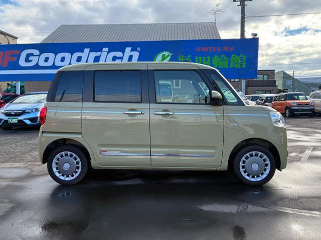 乗り降りラクラク、両側電動スライドドア！令和5年式ムーブキャンバスが入庫しました！衝突被害軽減ブレーキ搭載で安全なドライブを支援します！